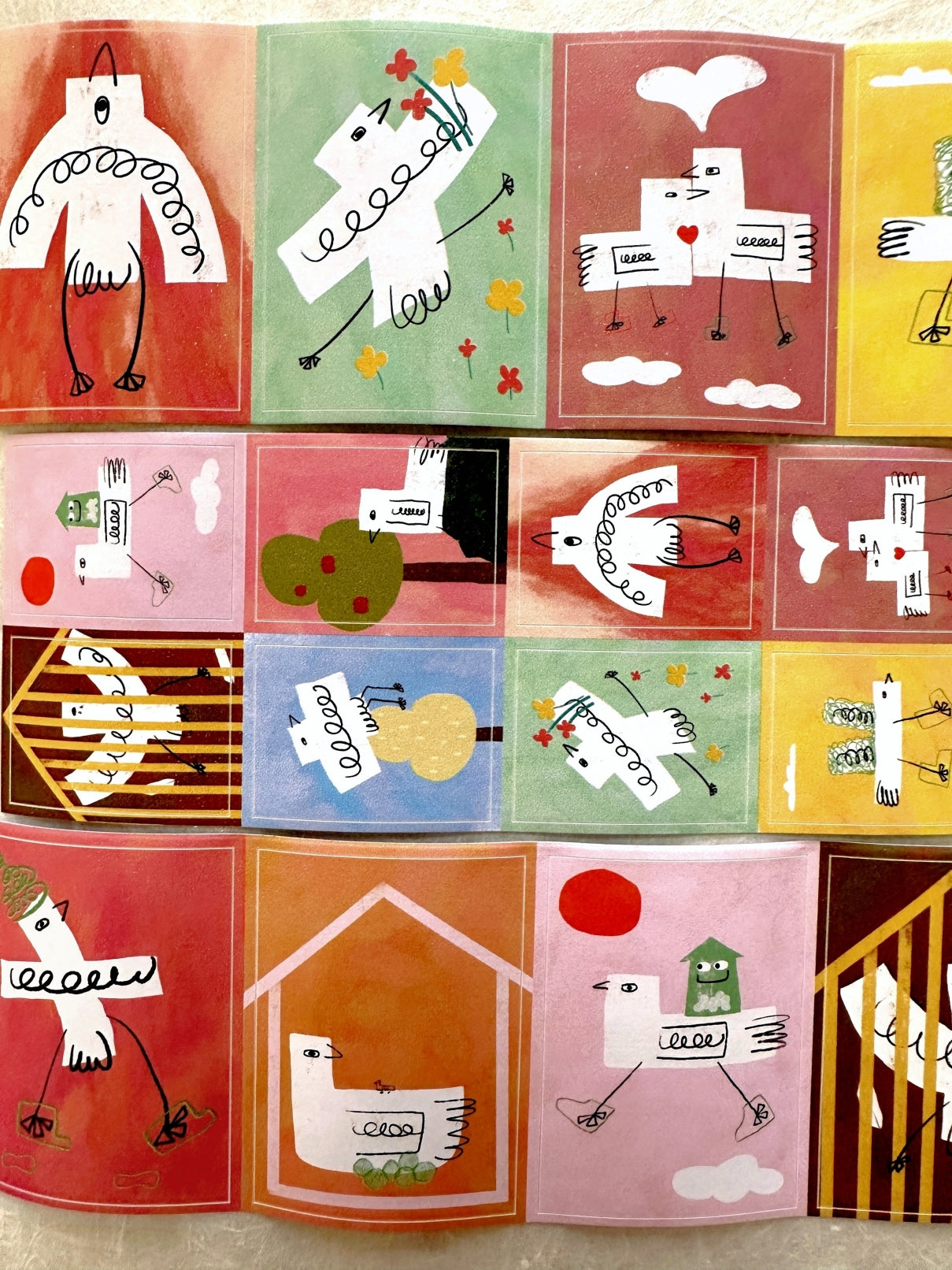 MuziShan Studio - Little Birds kiss-cut paper tape SAMPLES
