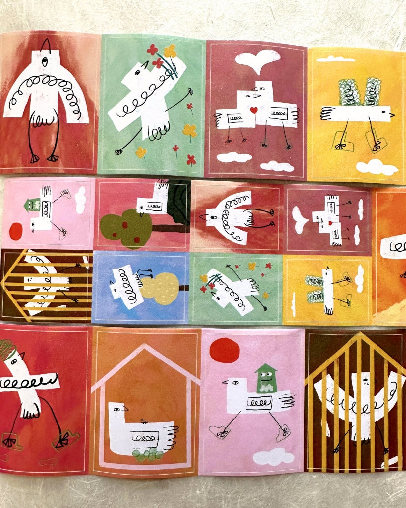 MuziShan Studio - Little Birds kiss-cut paper tape SAMPLES
