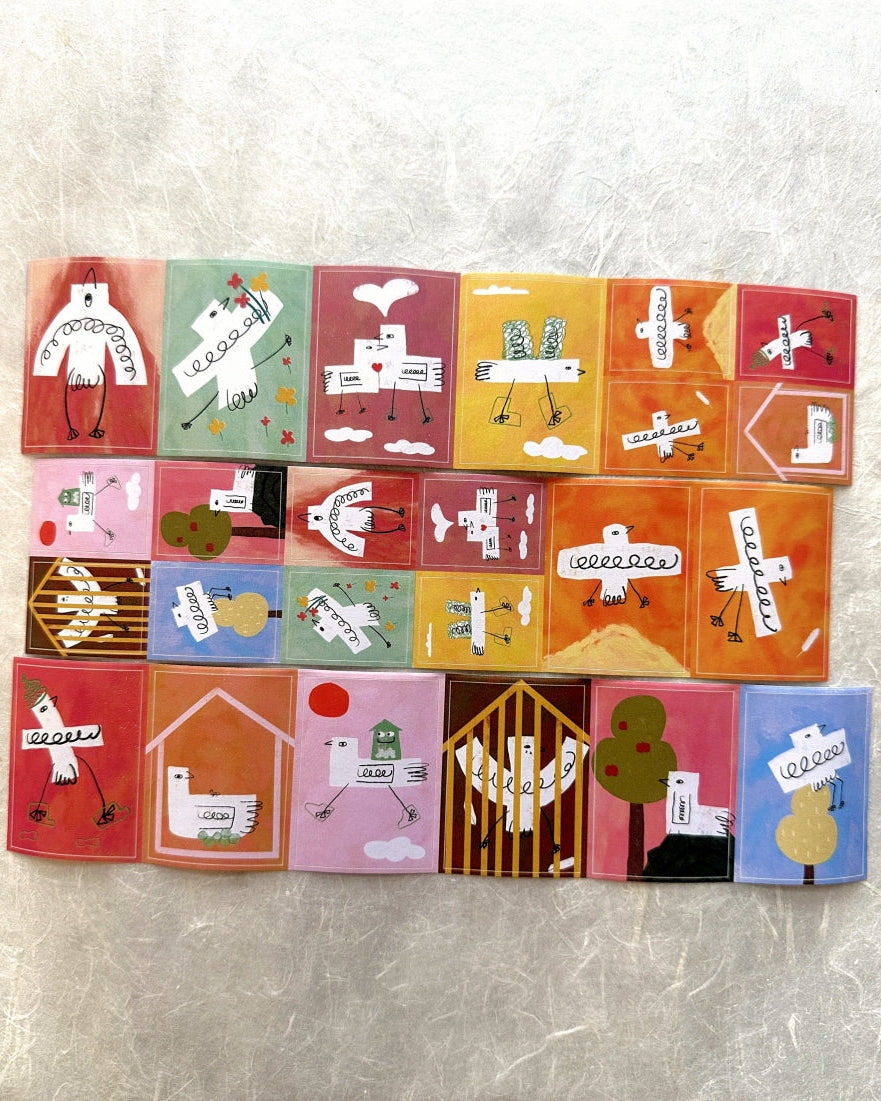 MuziShan Studio - Little Birds kiss-cut paper tape SAMPLES