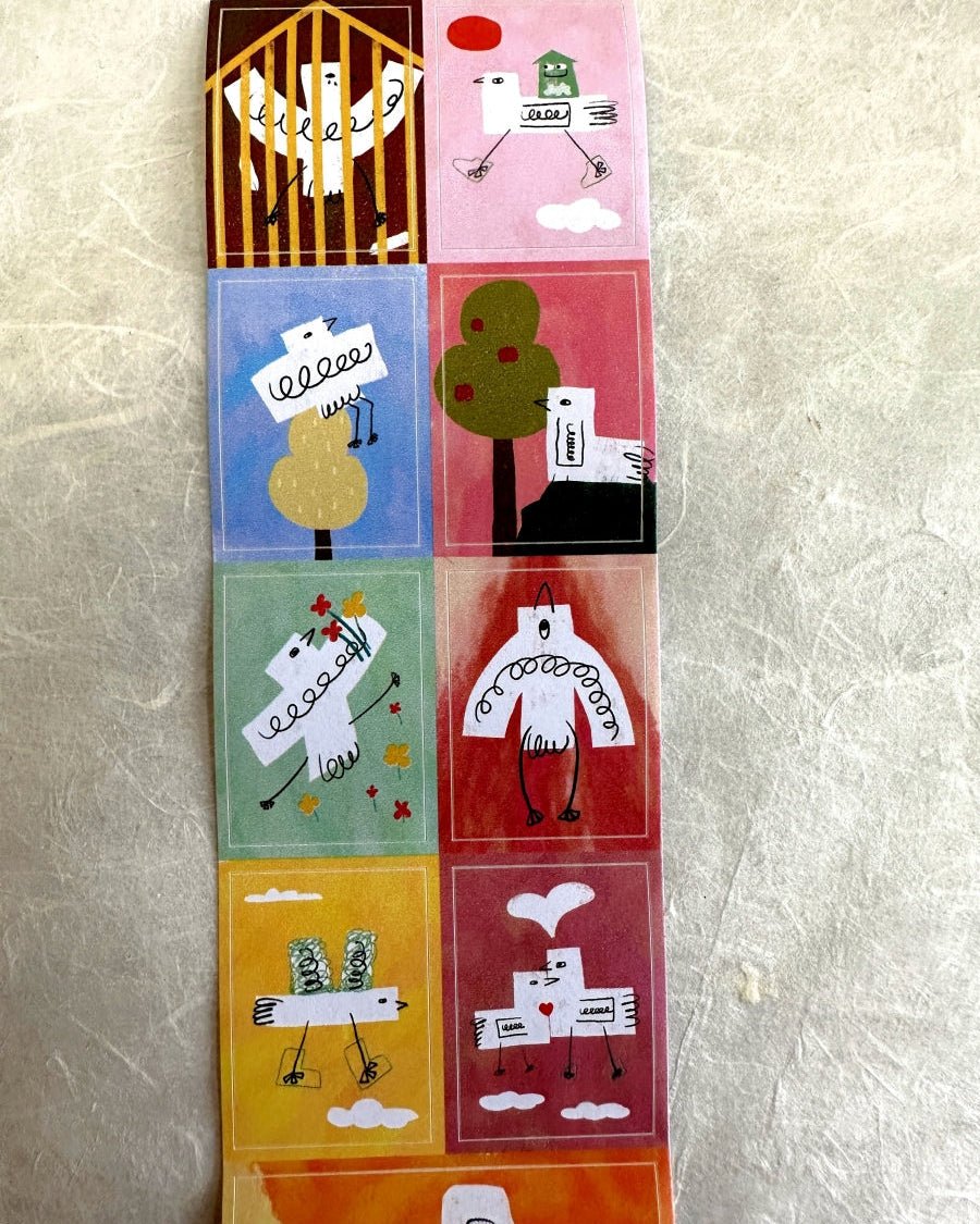 MuziShan Studio - Little Birds kiss-cut paper tape SAMPLES