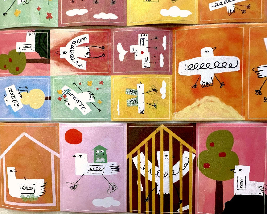 MuziShan Studio - Little Birds kiss-cut paper tape SAMPLES