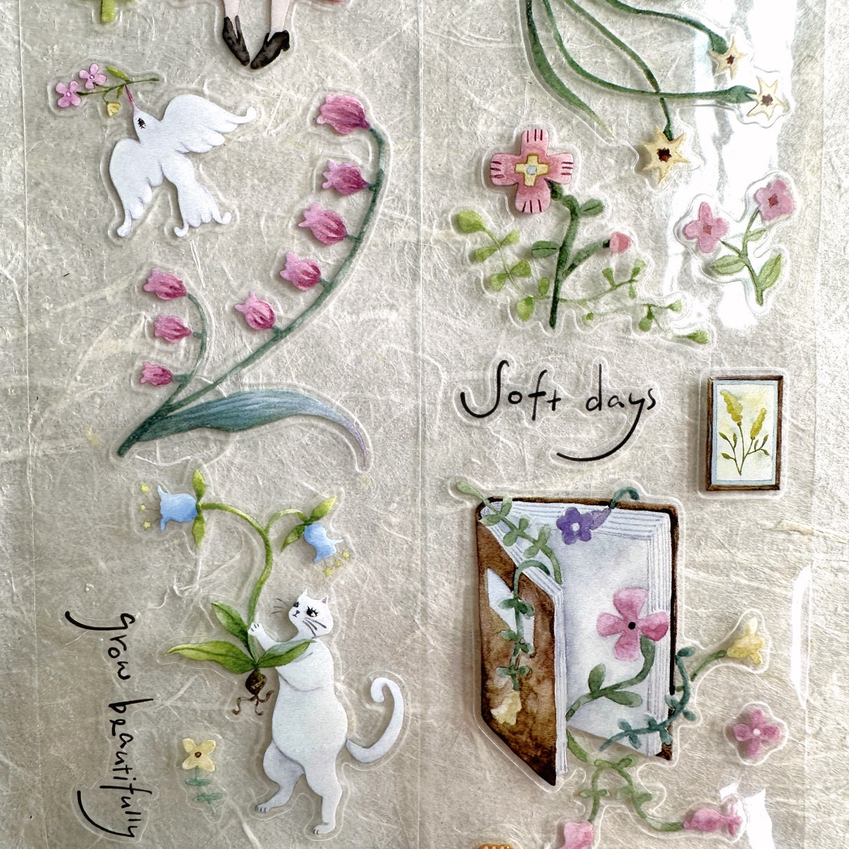 MuziShan Studio - My Heart Is a Blooming Garden kiss-cut PET tape (5 cm x 113 cm) SAMPLES