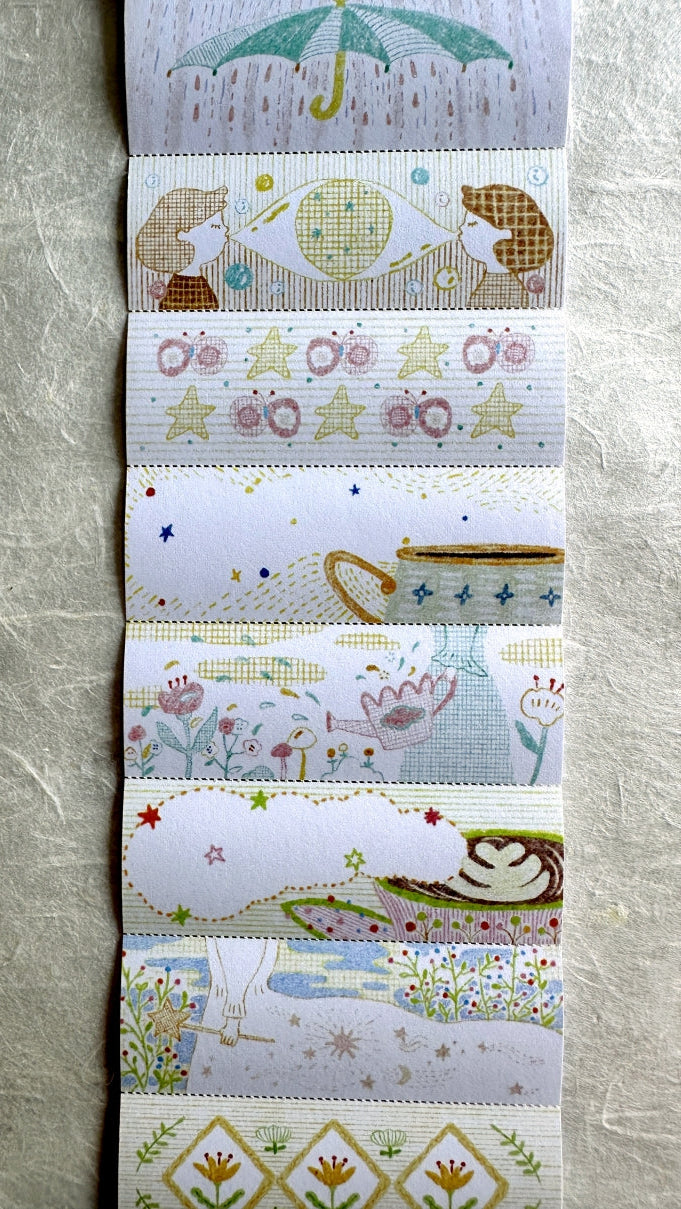 MuziShan Studio - Verdant Whimsy perforated washi & writable paper tape SAMPLES