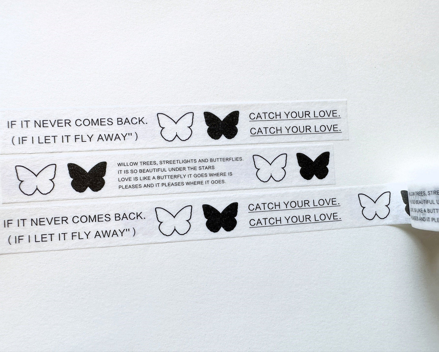 NABI - Willow Trees, Streetlights, and Butterflies slim washi tape SAMPLES
