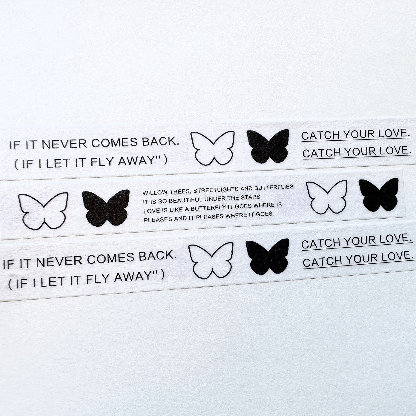 NABI - Willow Trees, Streetlights, and Butterflies slim washi tape SAMPLES