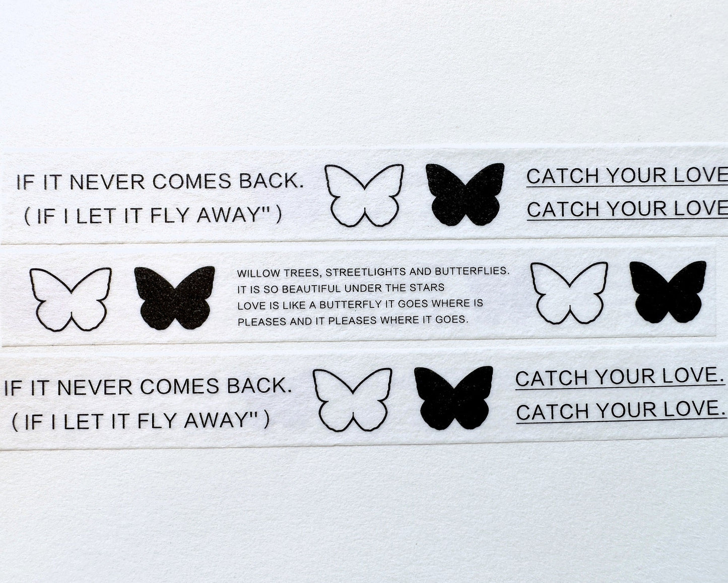 NABI - Willow Trees, Streetlights, and Butterflies slim washi tape SAMPLES