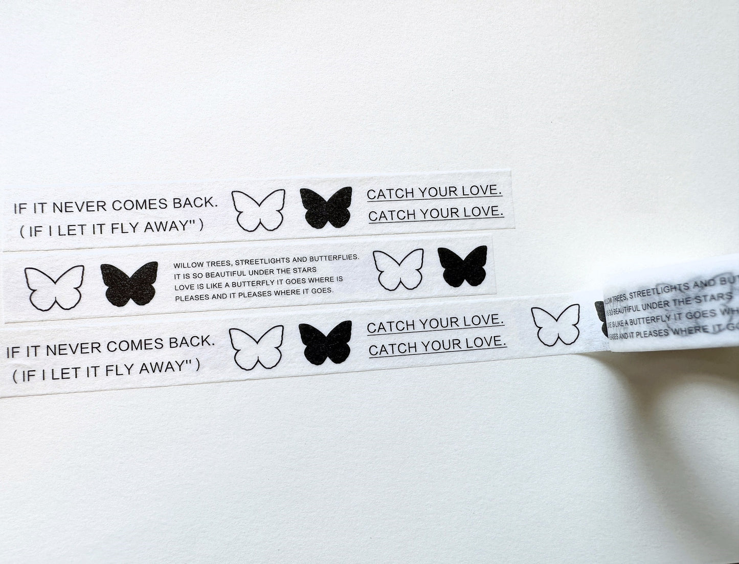 NABI - Willow Trees, Streetlights, and Butterflies slim washi tape SAMPLES