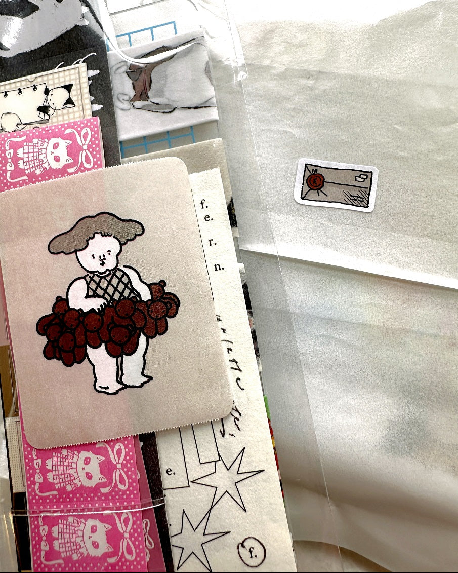 Mewmewbeam - Letter kiss-cut paper tape SAMPLES