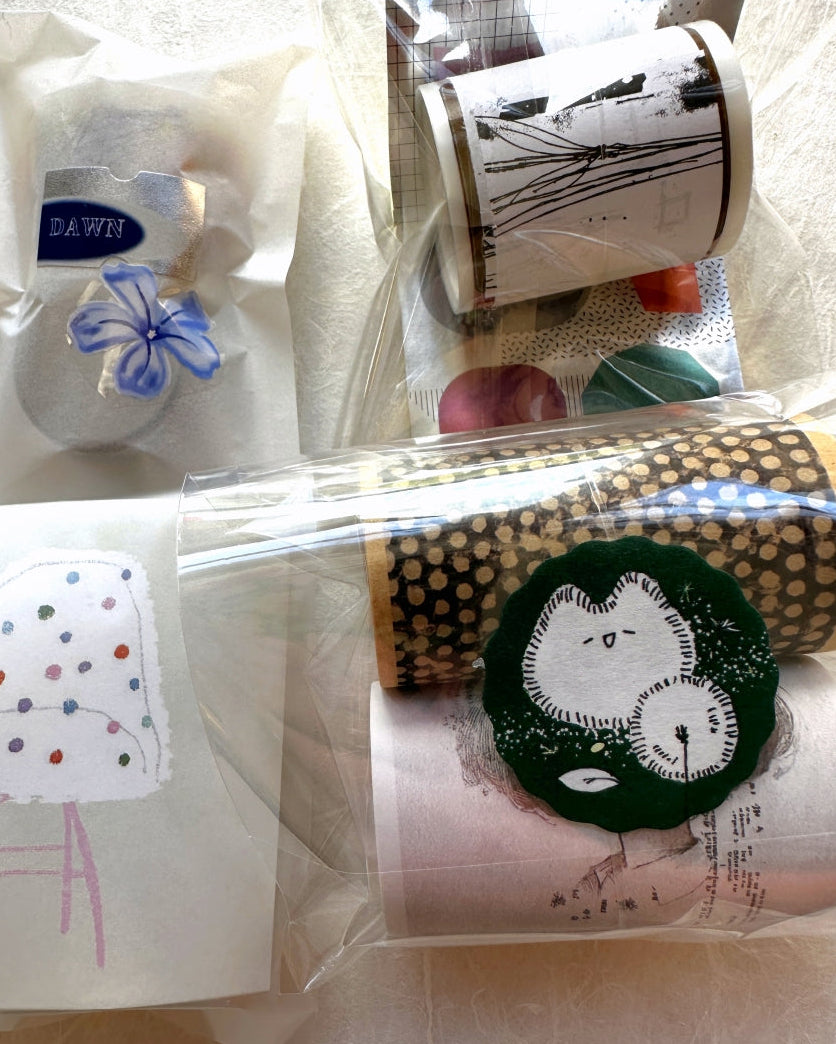 Mewmewbeam - Dandelion die-cut washi sticker roll SAMPLES
