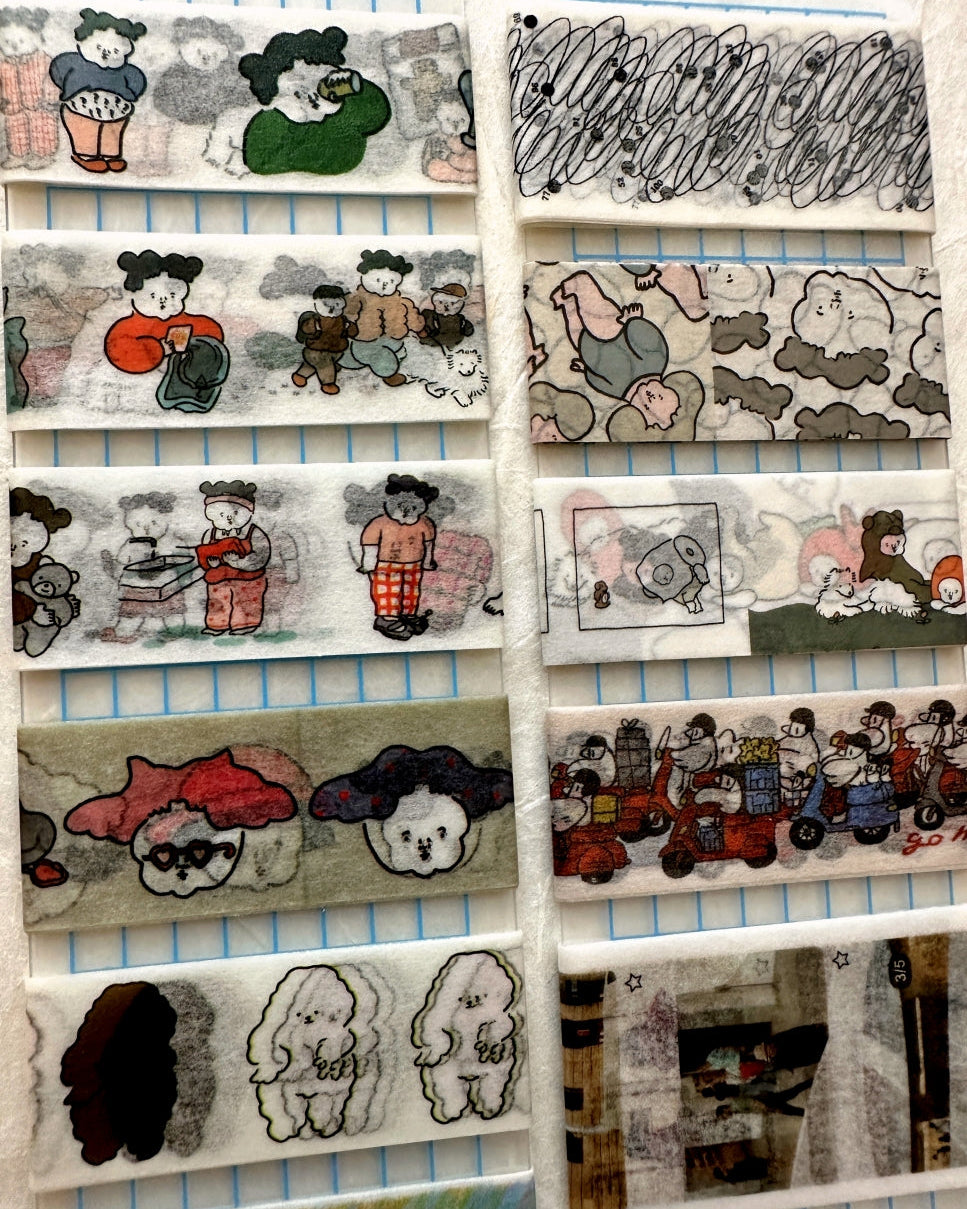 Nagaki Perm - Everyday Scenes 3 washi tape SAMPLES