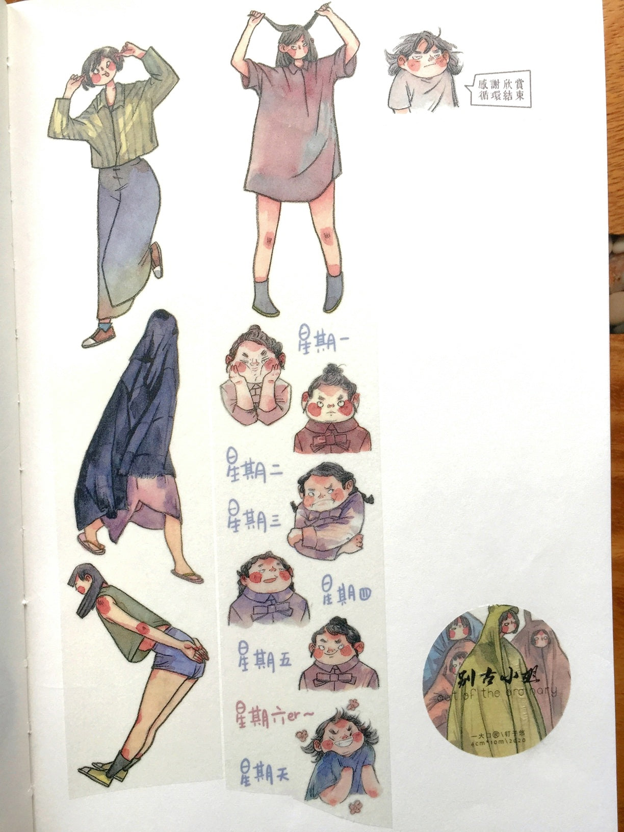 Idako - Out of the Ordinary washi tape (4 cm x 144 cm) SAMPLES