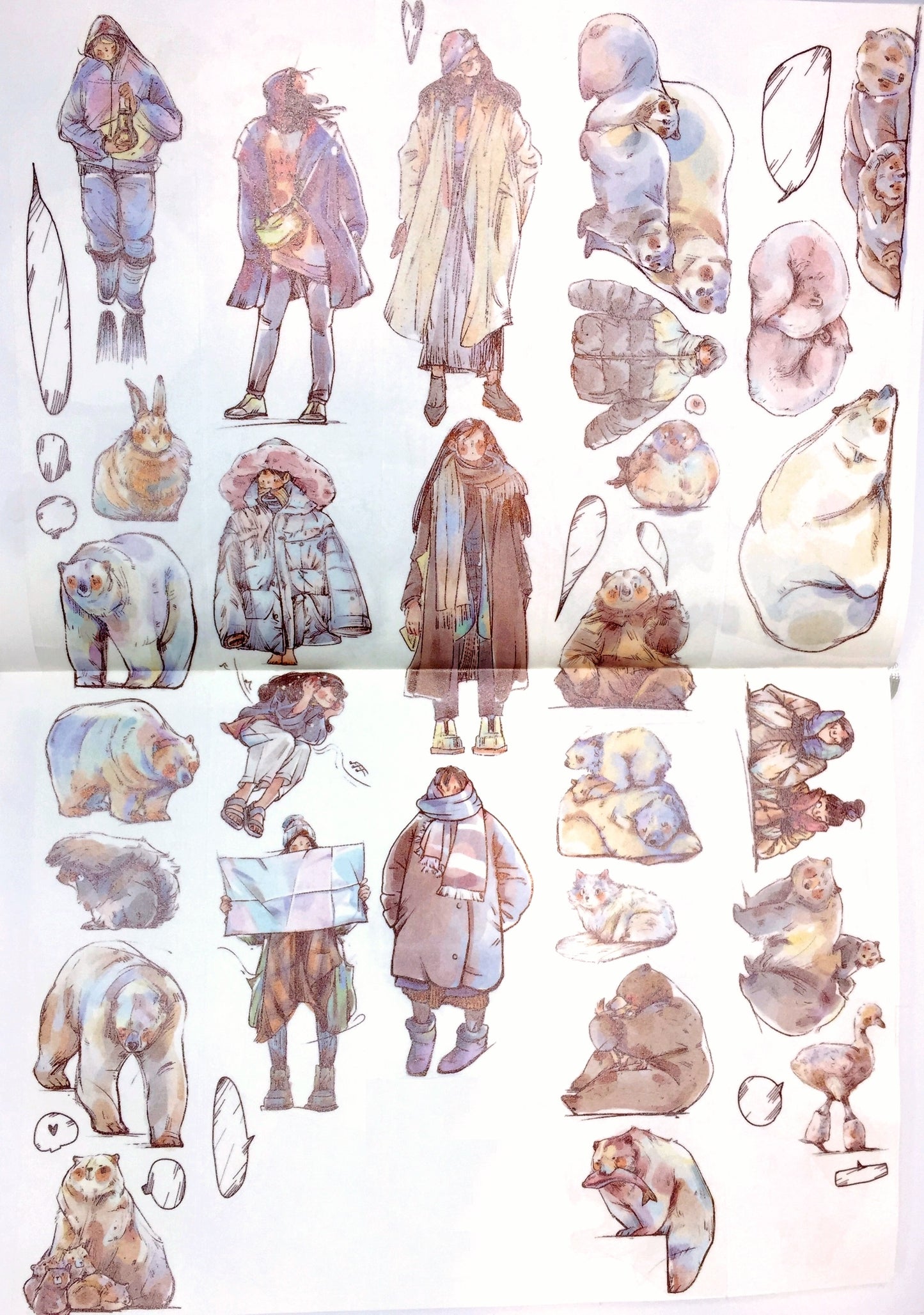 Idako - Little Winter washi tape (4 cm x 187 cm) SAMPLES