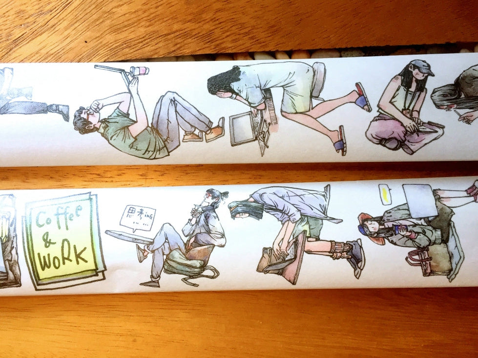 Idako - Weekday washi tape (5 cm x 261 cm) SAMPLES