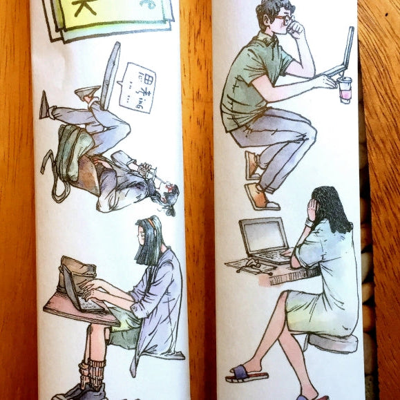 Idako - Weekday washi tape (5 cm x 261 cm) SAMPLES