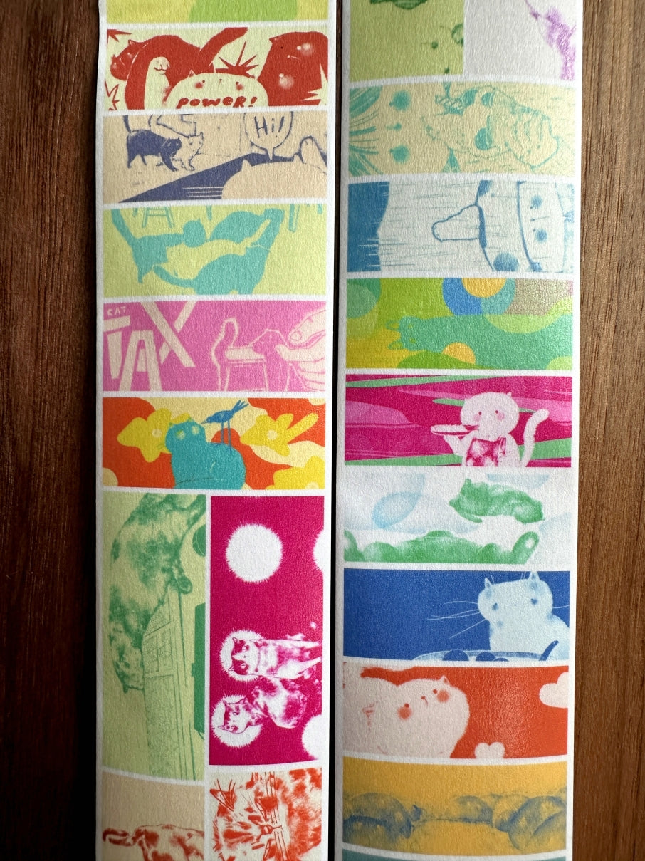Idako - Fruity Medley Cat washi tape (173 cm loop) SAMPLES