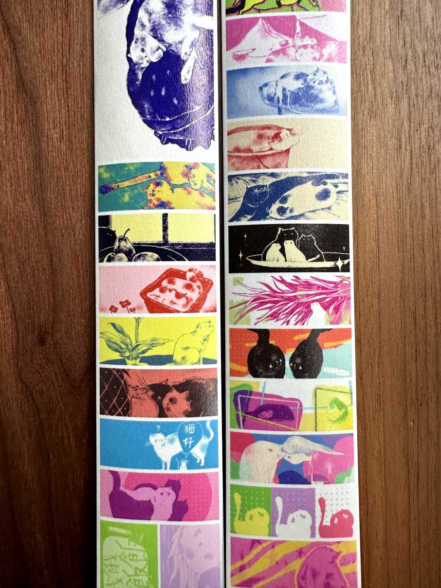 Idako - Fruity Medley Cat washi tape (173 cm loop) SAMPLES