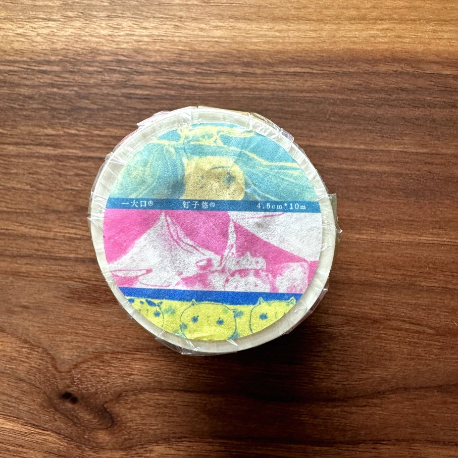 Idako - Fruity Medley Cat washi tape (173 cm loop) SAMPLES