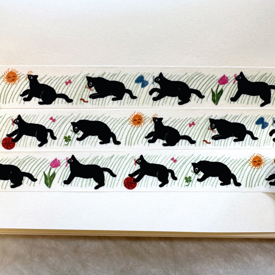 Necktie - Black Cat washi tape SAMPLES