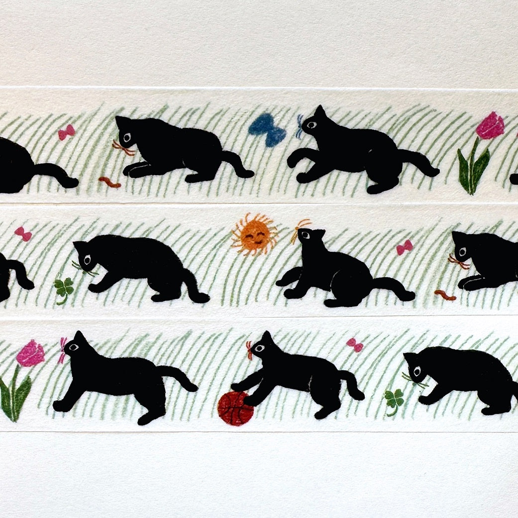 Necktie - Black Cat washi tape SAMPLES