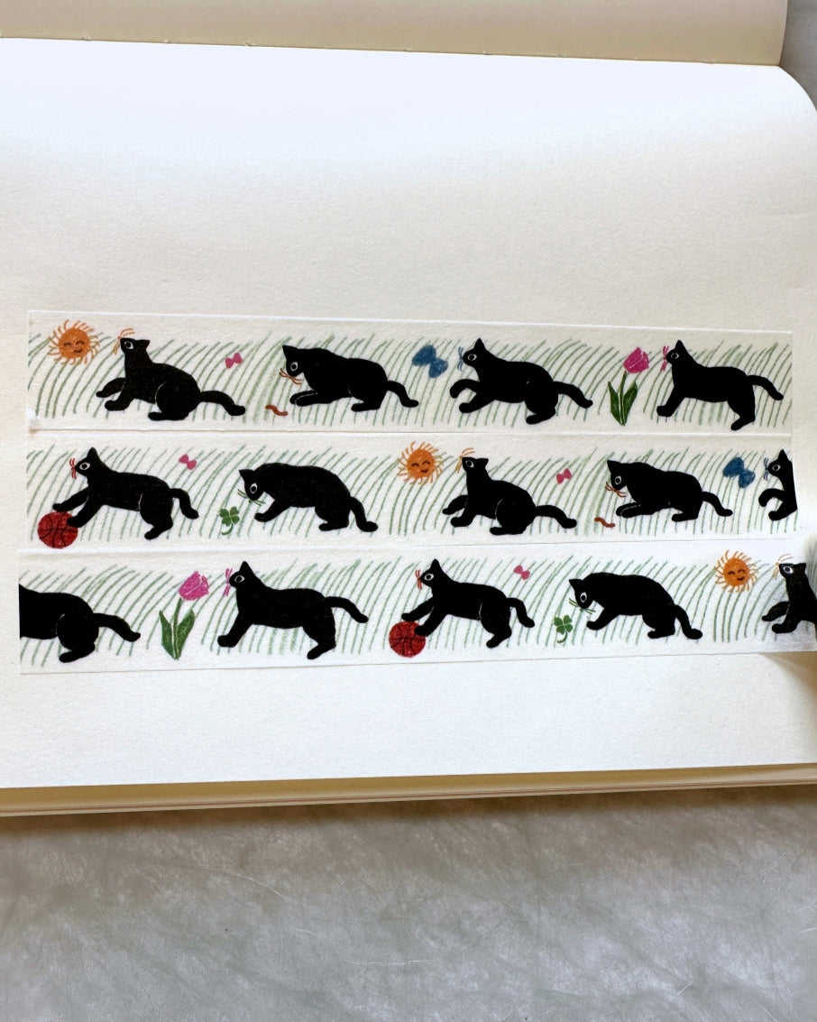 Necktie - Black Cat washi tape SAMPLES