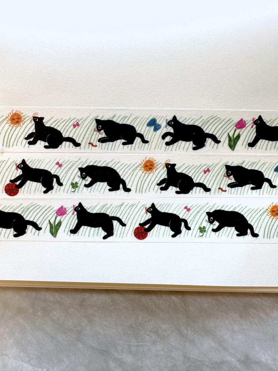 Necktie - Black Cat washi tape SAMPLES