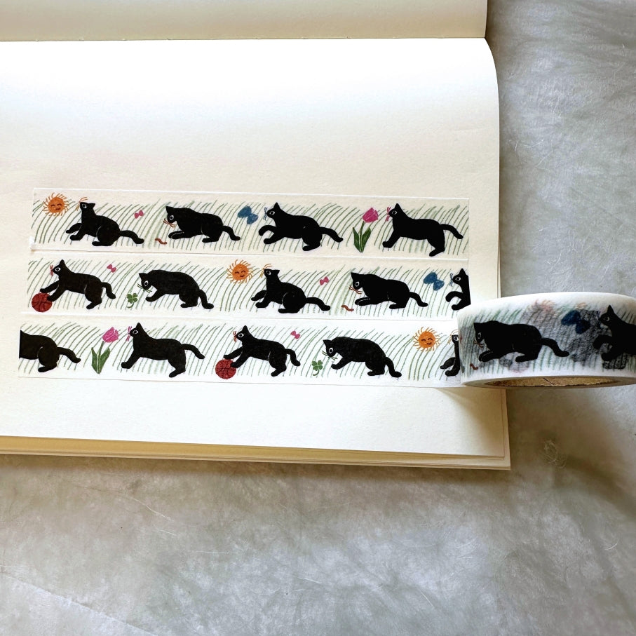 Necktie - Black Cat washi tape SAMPLES