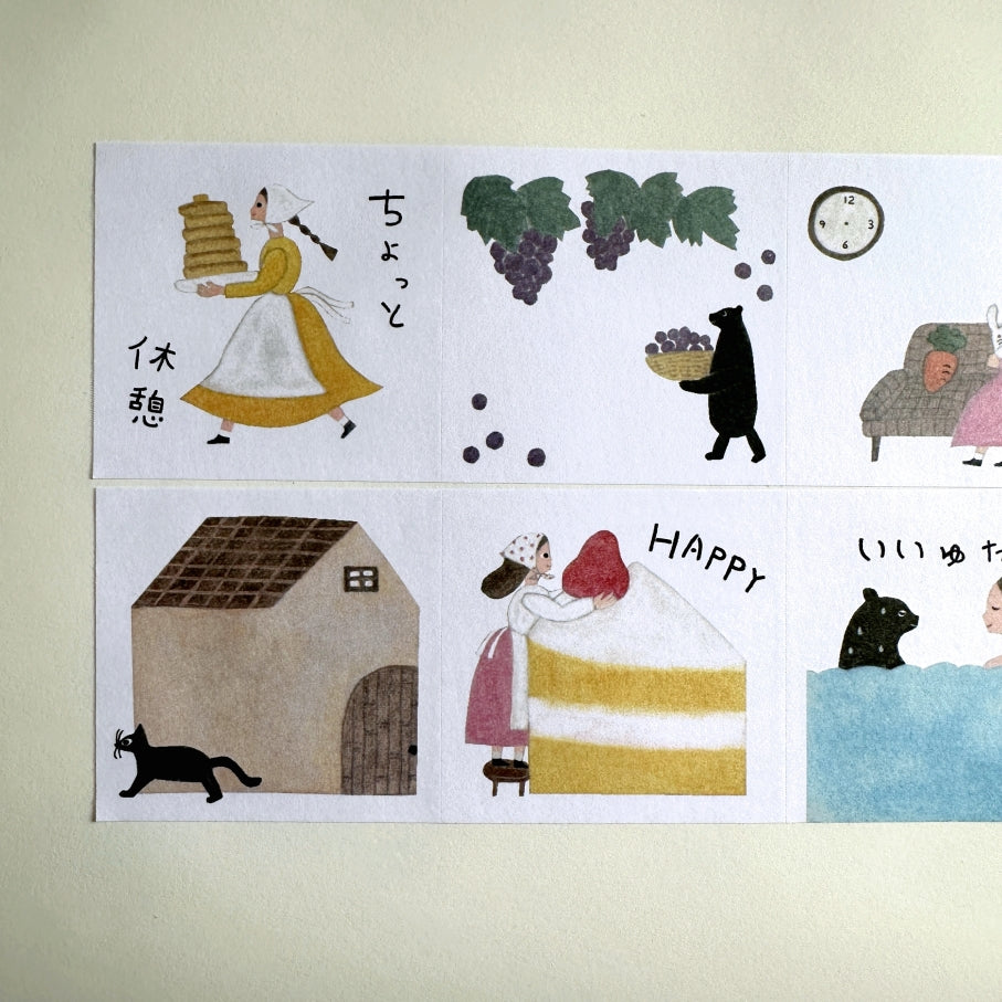 Necktie - Beautiful Days square sticky memo roll SAMPLES