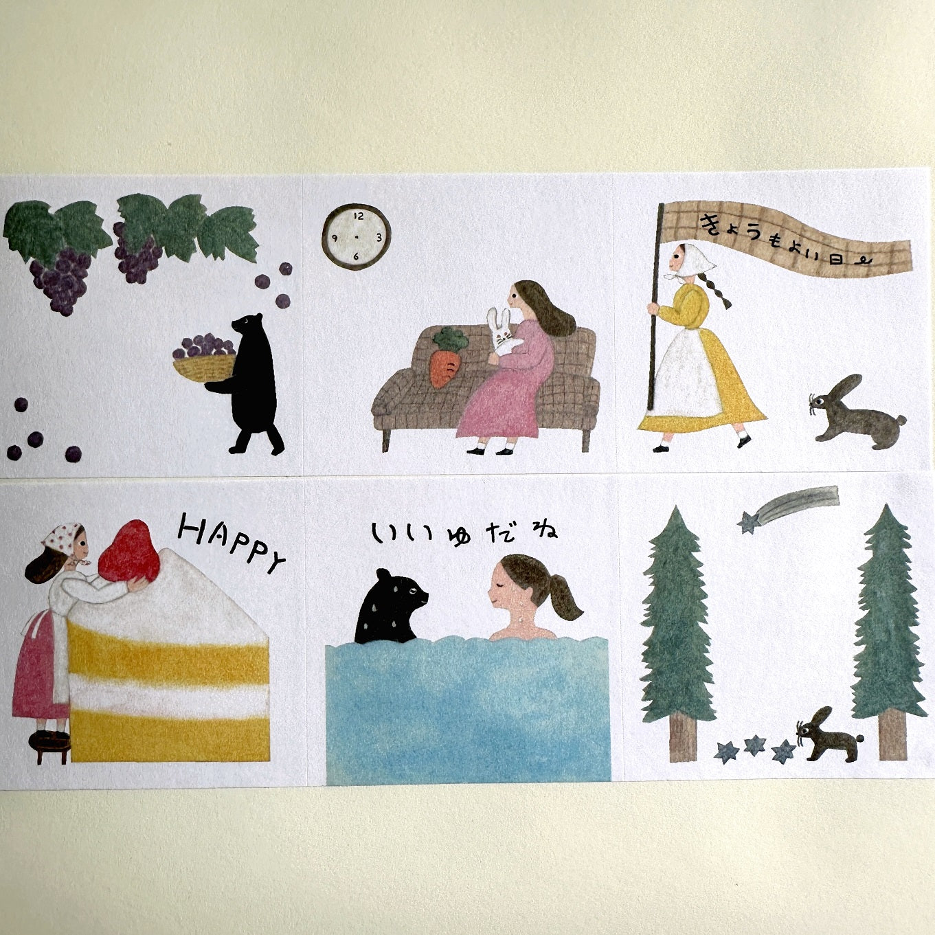 Necktie - Beautiful Days square sticky memo roll SAMPLES