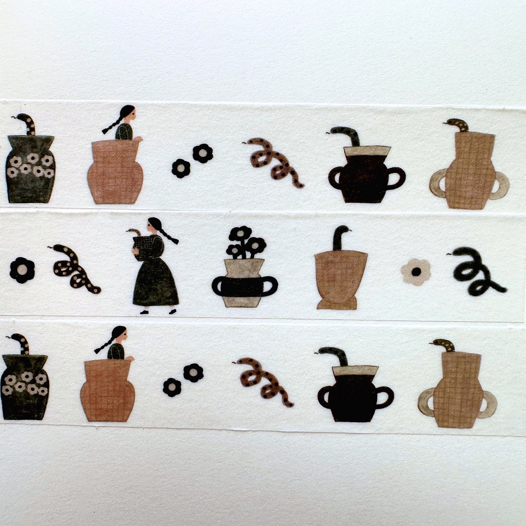 Necktie - Snake Nyoro-chan washi tape SAMPLES