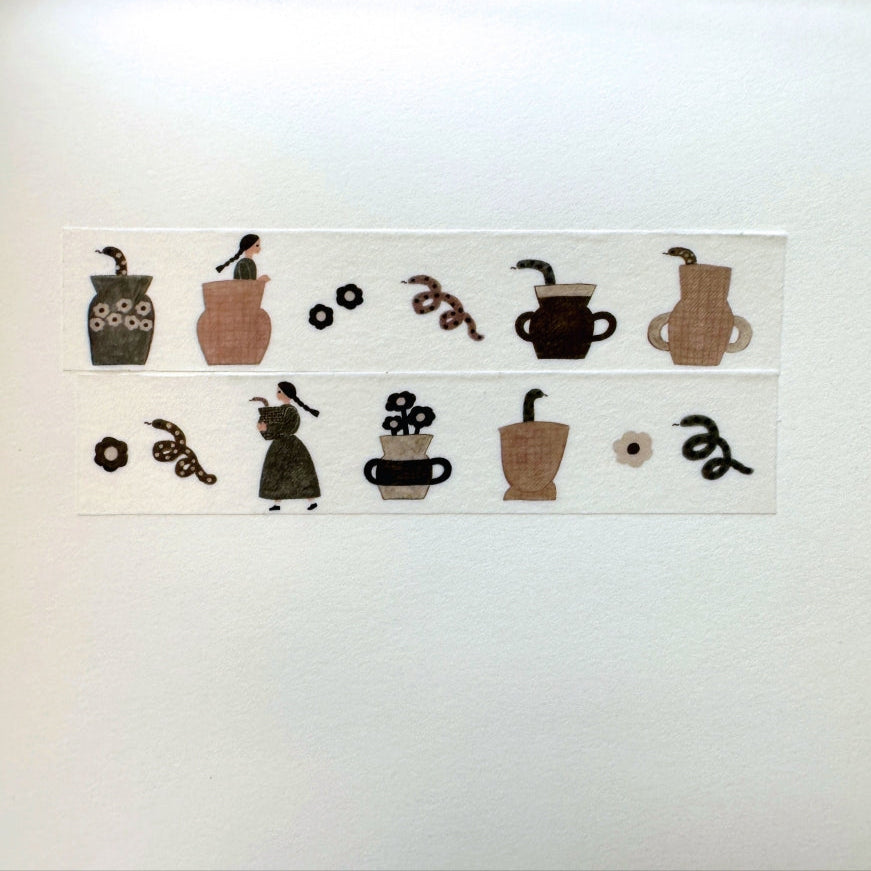 Necktie - Snake Nyoro-chan washi tape SAMPLES