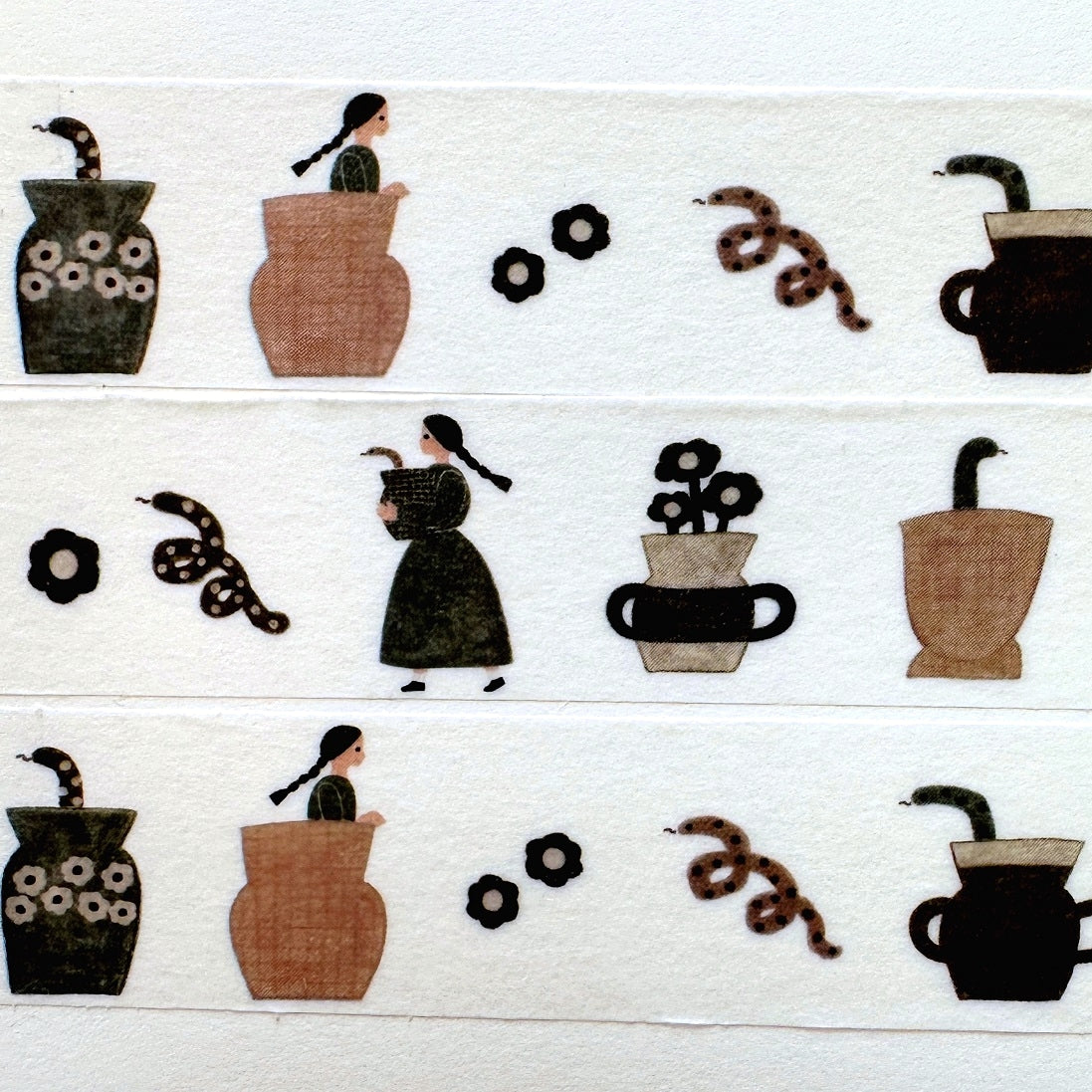 Necktie - Snake Nyoro-chan washi tape SAMPLES