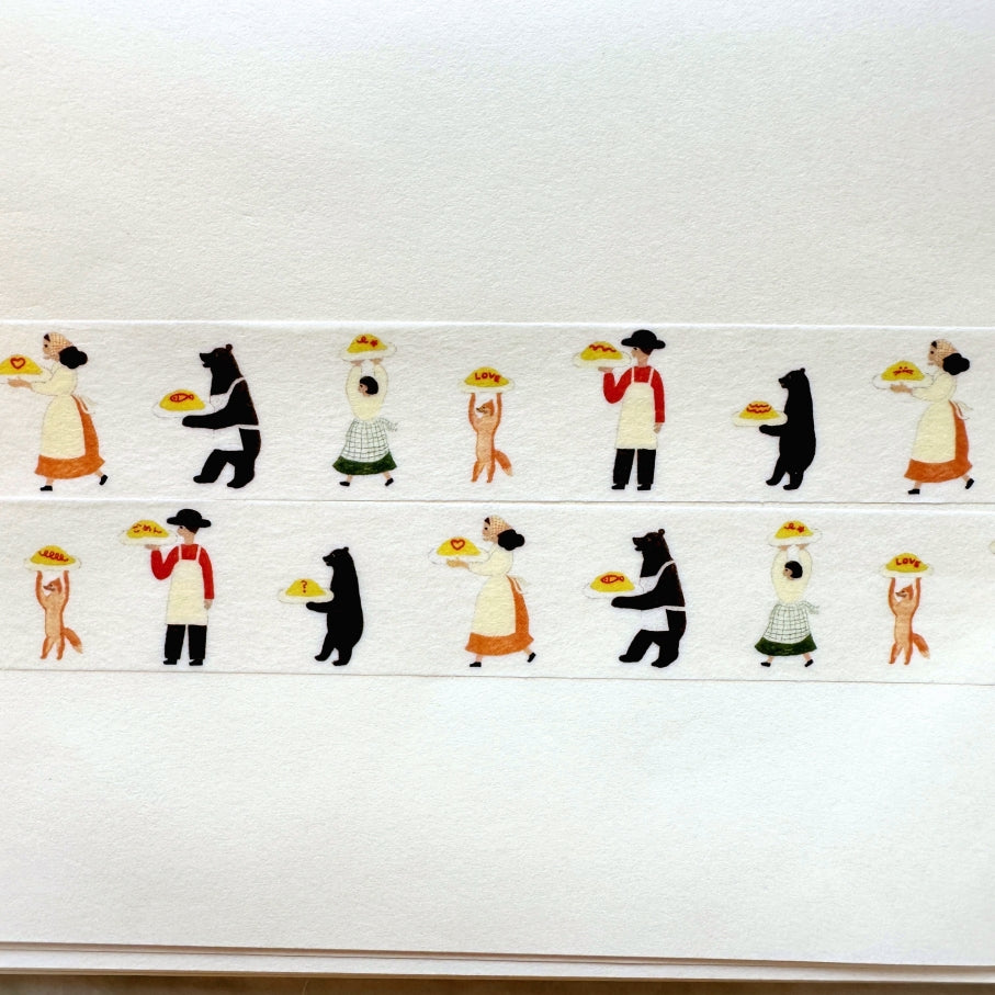 Necktie - Omelet Rice washi tape SAMPLES