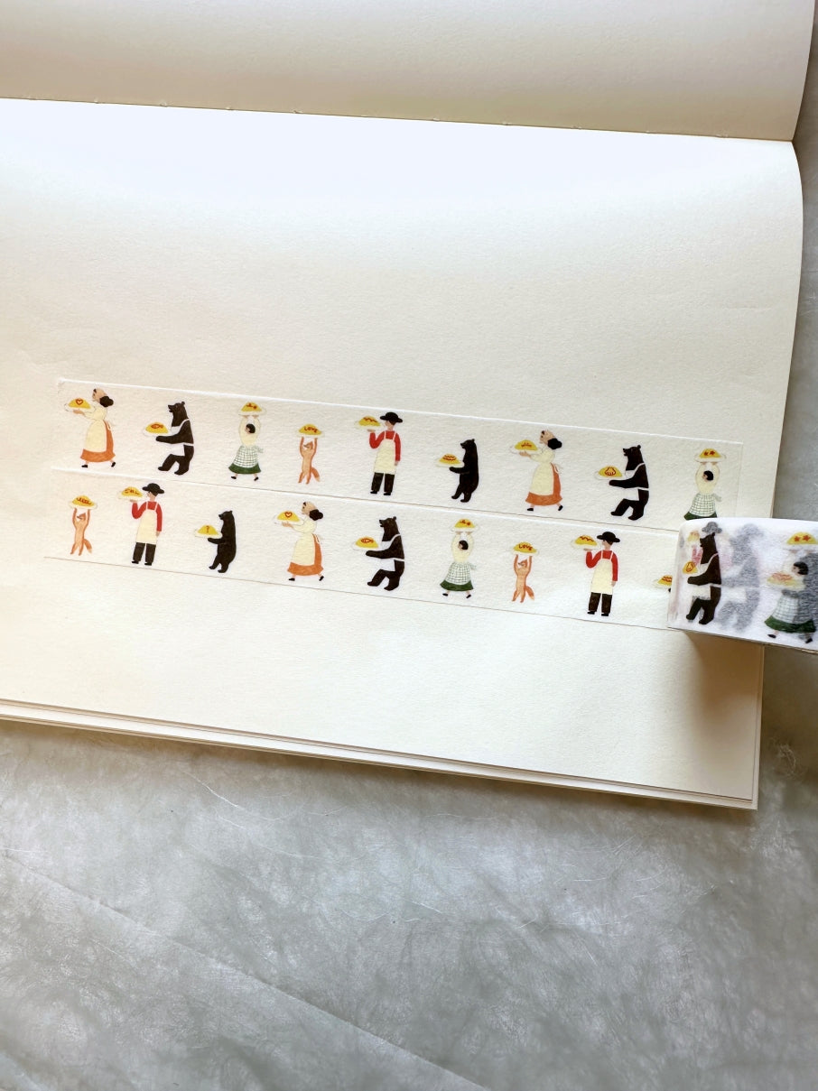 Necktie - Omelet Rice washi tape SAMPLES