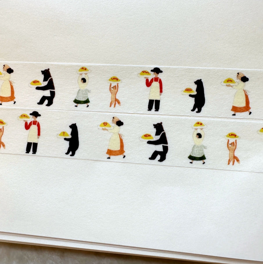 Necktie - Omelet Rice washi tape SAMPLES
