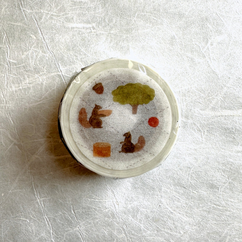 Necktie - Squirrel washi tape SAMPLES