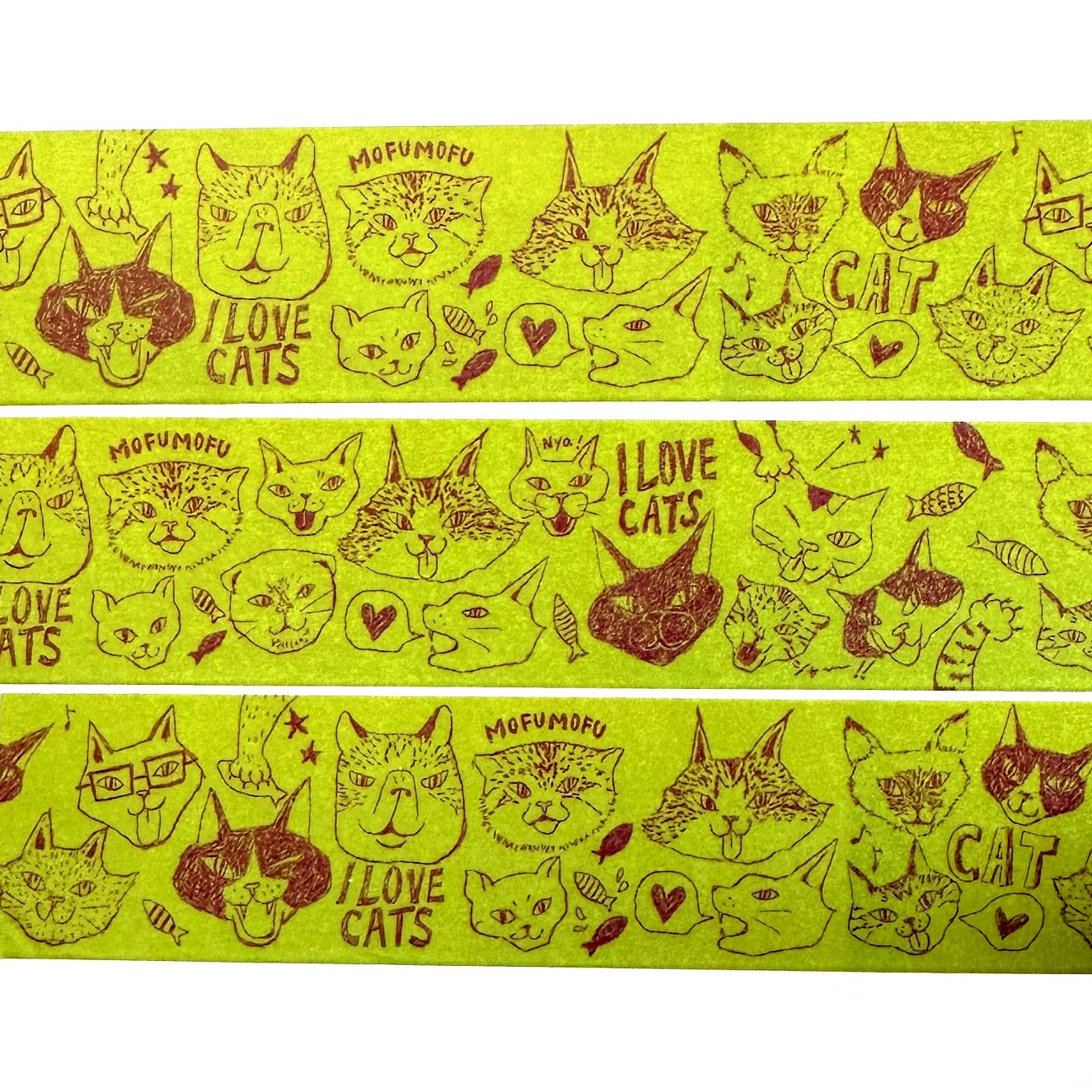 Nekoto - I Love Cats washi tape SAMPLES