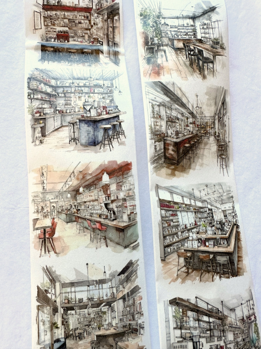 NeverLand Studio - Your Coffee Lounge washi tape SAMPLES
