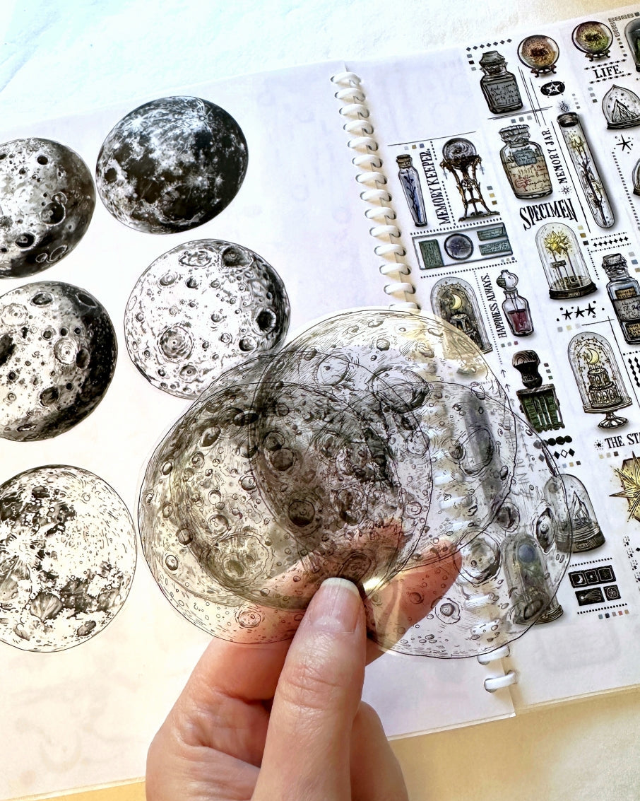 NeverLand Studio - Monochromatic Lunar PET tape (8 cm x 150 cm) SAMPLES