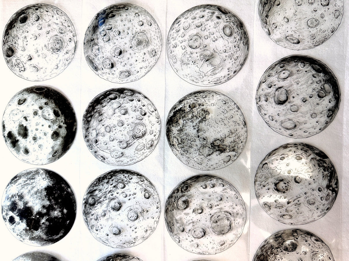 NeverLand Studio - Monochromatic Lunar PET tape (8 cm x 150 cm) SAMPLES