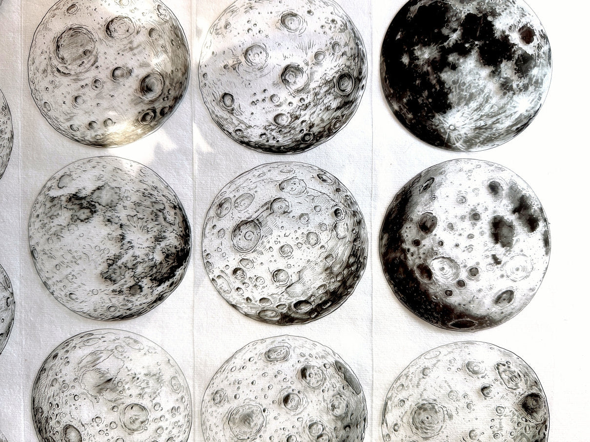NeverLand Studio - Monochromatic Lunar PET tape (8 cm x 150 cm) SAMPLES