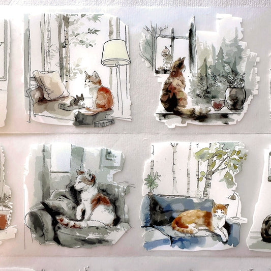 NeverLand Studio - The Lazy Cat Boss PET tape SAMPLES