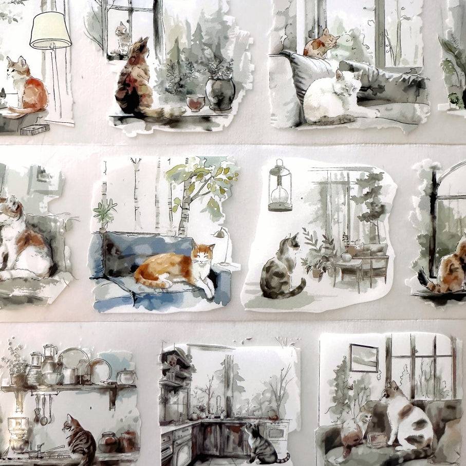 NeverLand Studio - The Lazy Cat Boss PET tape SAMPLES