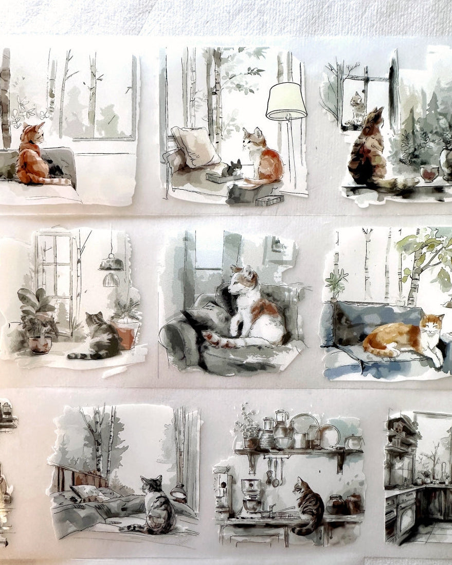 NeverLand Studio - The Lazy Cat Boss PET tape SAMPLES