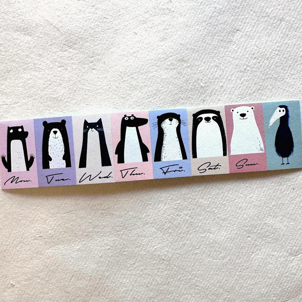 Neverland Studio - Weekly Label Shoebill label sticker roll SAMPLES