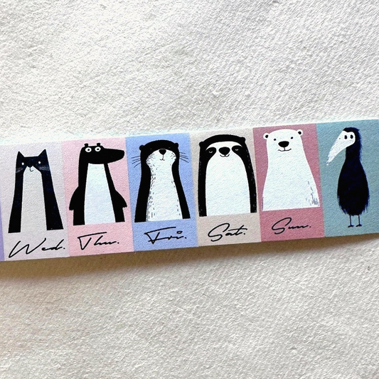 Neverland Studio - Weekly Label Shoebill label sticker roll SAMPLES