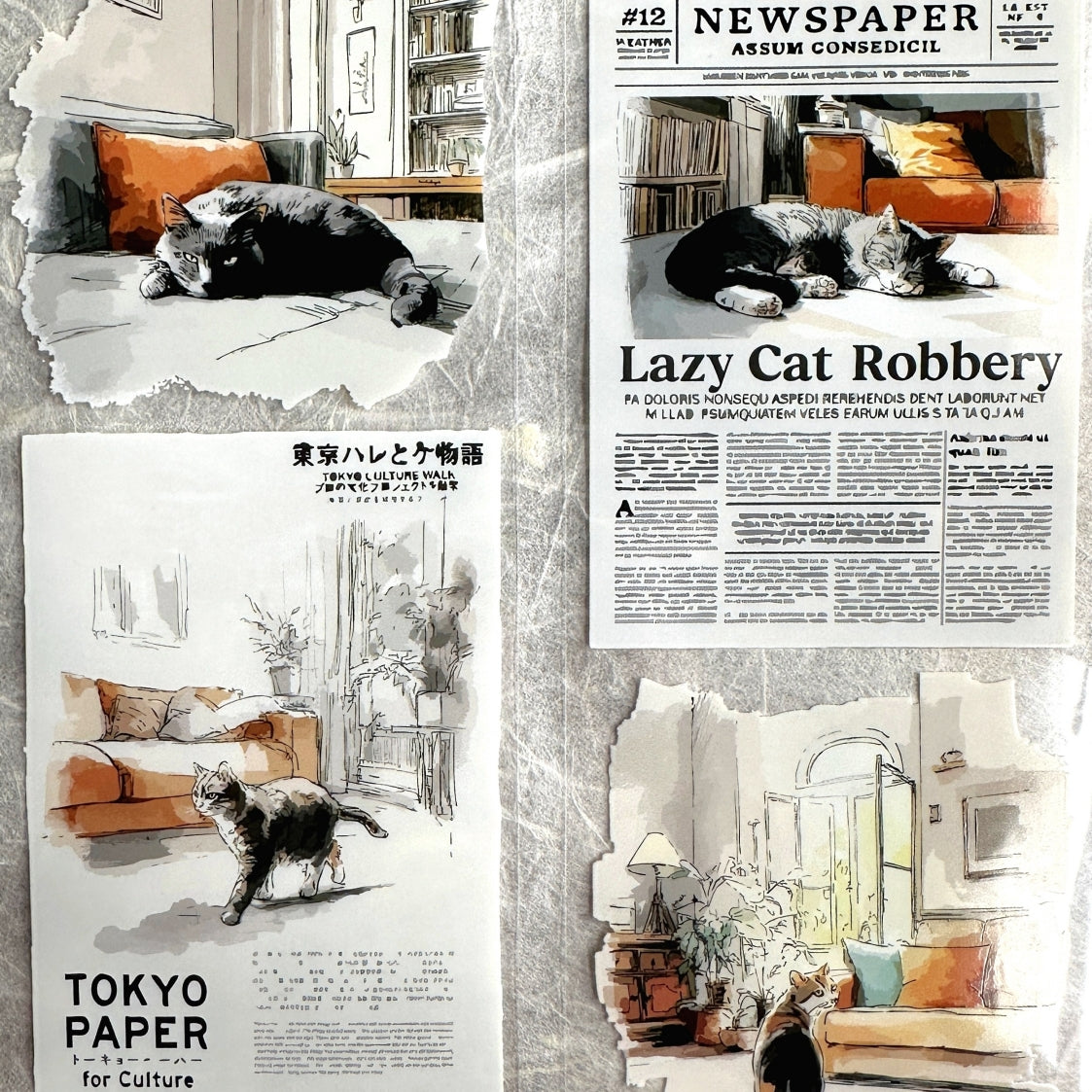 Neverland Studio - Mr. Lazy Cat PET tape SAMPLES