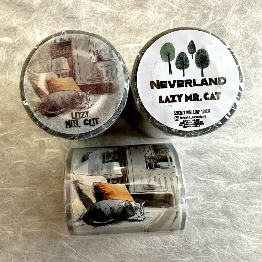 Neverland Studio - Mr. Lazy Cat PET tape SAMPLES