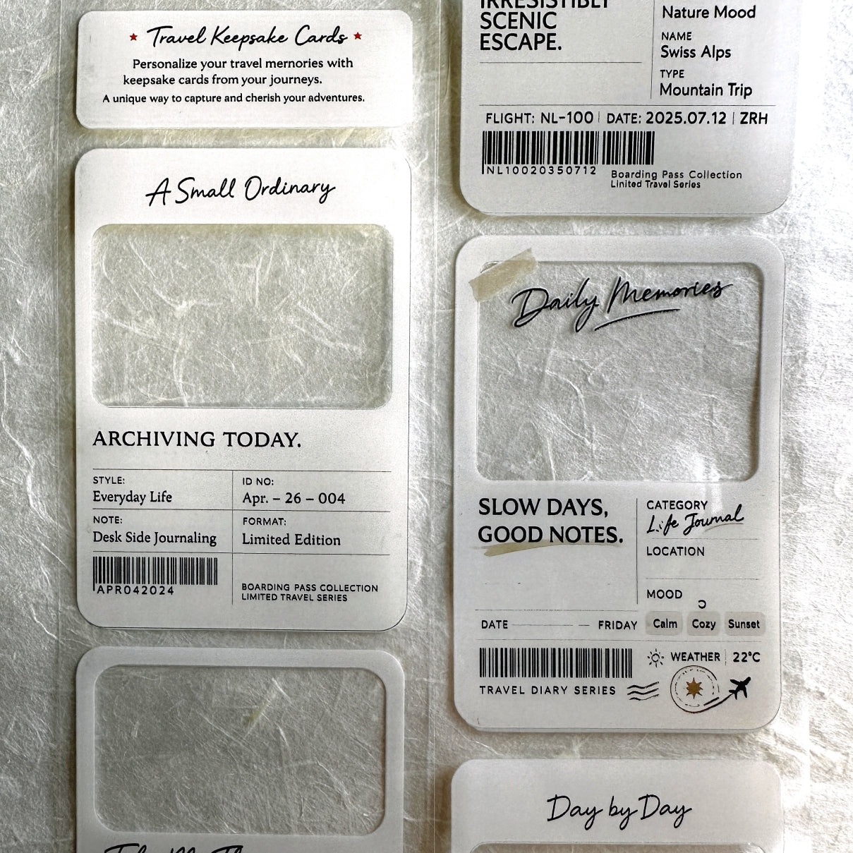 Neverland Studio - Travel Cards PET tape SAMPLES