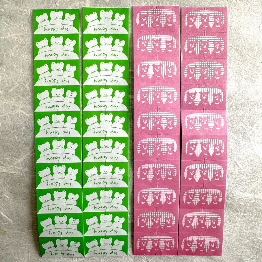 Nico Recipe - Happy Day & Three Bears label sticker rolls SAMPLES