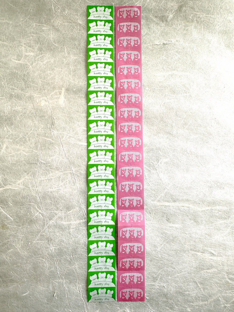 Nico Recipe - Happy Day & Three Bears label sticker rolls SAMPLES